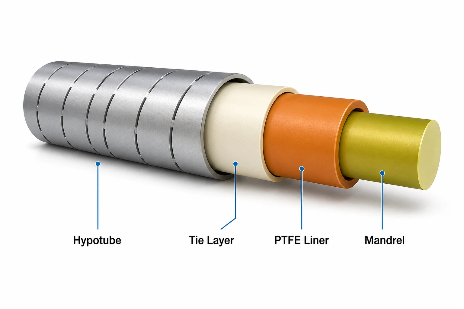 MediShield Tie-layer Coating on hypotube construction